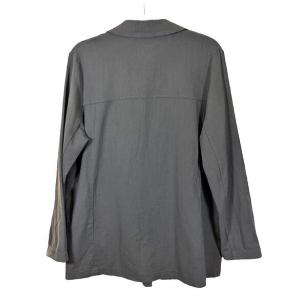 Gentle Fawn Field Blazer 100% Cotton Twill Double Breasted Large Pockets Sage L - Picture 3 of 8